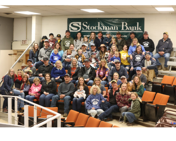 The DeBruycker Charolais family at the 2022 bull sale in Montana