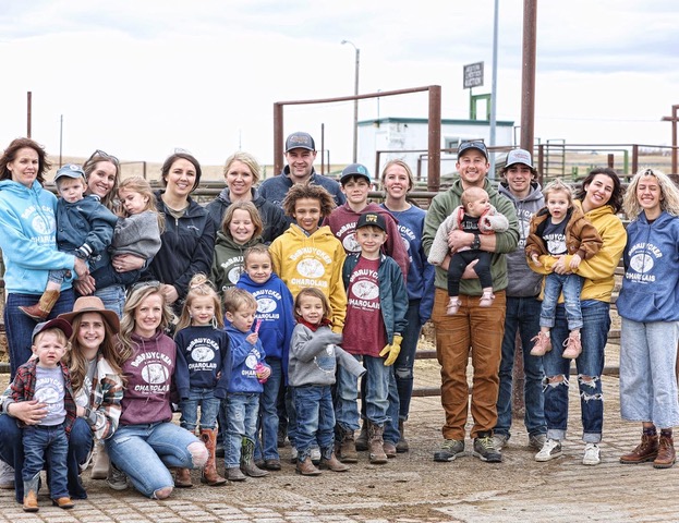 The DeBruycker Charolais family at the annual bull sale in Montana 2022